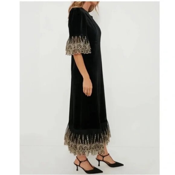 NWT Tuckernuck Pomander Place VELVET Lillith Dress Large - Picture 3 of 11
